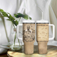 Mansa Musa Tumbler With Handle Sepia Map Historic Pilgrimage Empire Expedition 1324 African Royalty Legacy - Wonder Print Shop