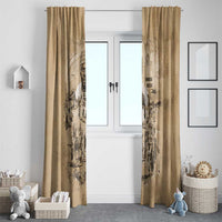 Mansa Musa Window Curtain Sepia Map Historic Pilgrimage Empire Expedition 1324 African Royalty Legacy - Wonder Print Shop