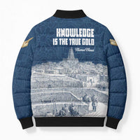 Mansa Musa Sankore University Bomber Puffer Jacket Knowledge is the True Gold - African Scholarly Legacy - Wonder Print Shop
