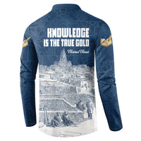 Mansa Musa Sankore University Button Sweatshirt Knowledge is the True Gold - African Scholarly Legacy