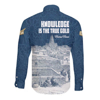 Mansa Musa Sankore University Long Sleeve Button Shirt Knowledge is the True Gold - African Scholarly Legacy - Wonder Print Shop