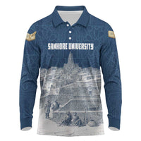 Mansa Musa Sankore University Long Sleeve Polo Shirt Knowledge is the True Gold - African Scholarly Legacy - Wonder Print Shop