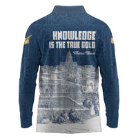 Mansa Musa Sankore University Long Sleeve Polo Shirt Knowledge is the True Gold - African Scholarly Legacy - Wonder Print Shop