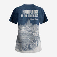 Mansa Musa Sankore University Scrub Top Knowledge is the True Gold - African Scholarly Legacy - Wonder Print Shop
