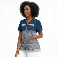 Mansa Musa Sankore University Scrub Top Knowledge is the True Gold - African Scholarly Legacy - Wonder Print Shop
