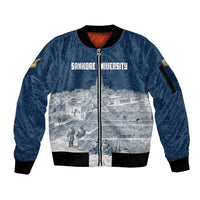 Mansa Musa Sankore University Sleeve Zip Bomber Jacket Knowledge is the True Gold - African Scholarly Legacy - Wonder Print Shop