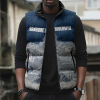 Mansa Musa Sankore University Sleeveless Puffer Jacket Knowledge is the True Gold - African Scholarly Legacy - Wonder Print Shop
