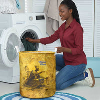 Mansa Musa Laundry Basket Golden Legacy Theme Ancient Map Regal Portrait of Mali Emperor Timbuktu - Wonder Print Shop
