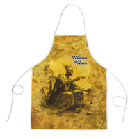 Mansa Musa Apron Golden Legacy Theme Ancient Map Regal Portrait of Mali Emperor Timbuktu - Wonder Print Shop