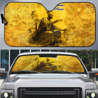 Mansa Musa Auto Sun Shade Golden Legacy Theme Ancient Map Regal Portrait of Mali Emperor Timbuktu - Wonder Print Shop