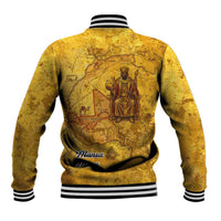 Mansa Musa Baseball Jacket Golden Legacy Theme Ancient Map Regal Portrait of Mali Emperor Timbuktu - Wonder Print Shop