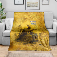 Mansa Musa Blanket Golden Legacy Theme Ancient Map Regal Portrait of Mali Emperor Timbuktu - Wonder Print Shop
