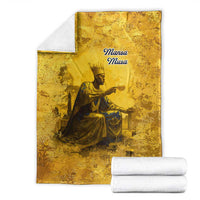 Mansa Musa Blanket Golden Legacy Theme Ancient Map Regal Portrait of Mali Emperor Timbuktu - Wonder Print Shop