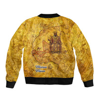 Mansa Musa Bomber Jacket Golden Legacy Theme Ancient Map Regal Portrait of Mali Emperor Timbuktu - Wonder Print Shop
