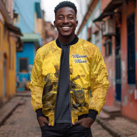 Mansa Musa Bomber Jacket Golden Legacy Theme Ancient Map Regal Portrait of Mali Emperor Timbuktu - Wonder Print Shop