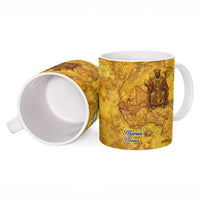 Mansa Musa Ceramic Mug Golden Legacy Theme Ancient Map Regal Portrait of Mali Emperor Timbuktu - Wonder Print Shop