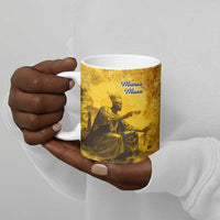 Mansa Musa Ceramic Mug Golden Legacy Theme Ancient Map Regal Portrait of Mali Emperor Timbuktu - Wonder Print Shop