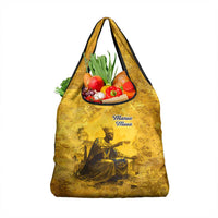 Mansa Musa Grocery Bag Golden Legacy Theme Ancient Map Regal Portrait of Mali Emperor Timbuktu - Wonder Print Shop