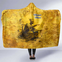 Mansa Musa Hooded Blanket Golden Legacy Theme Ancient Map Regal Portrait of Mali Emperor Timbuktu - Wonder Print Shop