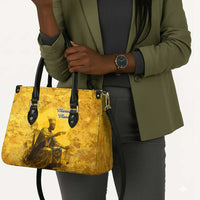 Mansa Musa Leather Bag Golden Legacy Theme Ancient Map Regal Portrait of Mali Emperor Timbuktu - Wonder Print Shop