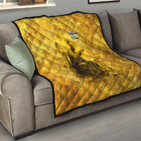 Mansa Musa Quilt Golden Legacy Theme Ancient Map Regal Portrait of Mali Emperor Timbuktu - Wonder Print Shop