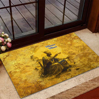 Mansa Musa Rubber Doormat Golden Legacy Theme Ancient Map Regal Portrait of Mali Emperor Timbuktu - Wonder Print Shop