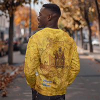 Mansa Musa Sweatshirt Golden Legacy Theme Ancient Map Regal Portrait of Mali Emperor Timbuktu - Wonder Print Shop