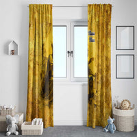 Mansa Musa Window Curtain Golden Legacy Theme Ancient Map Regal Portrait of Mali Emperor Timbuktu - Wonder Print Shop