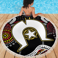 Torest Trait Islands Mix Aboriginal Pattern Beach Blanket - Wonder Print Shop