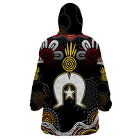 Torest Trait Islands Mix Aboriginal Pattern Wearable Blanket Hoodie - Wonder Print Shop