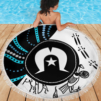 Aboriginal Pattern Torest  Strait Island Beach Blanket - Wonder Print Shop