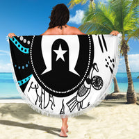 Aboriginal Pattern Torest  Strait Island Beach Blanket - Wonder Print Shop