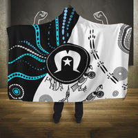 Aboriginal Pattern Torest  Strait Island Hooded Blanket