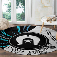 Aboriginal Pattern Torest Strait Island Round Carpet