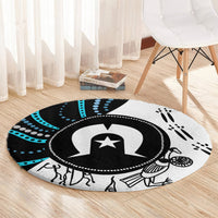 Aboriginal Pattern Torest Strait Island Round Carpet
