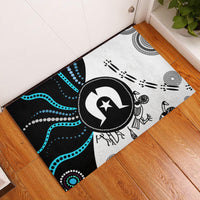 Aboriginal Pattern Torest Strait Island Rubber Doormat - Wonder Print Shop