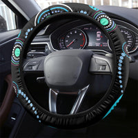 Aboriginal Pattern Torest Strait Island Steering Wheel Cover - Wonder Print Shop