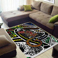 Aboriginal Lizzard Pattern Dot Art Area Rug - Wonder Print Shop