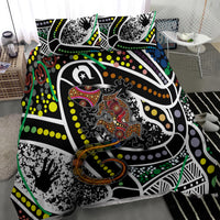 Aboriginal Lizzard Pattern Dot Art Bedding Set - Wonder Print Shop