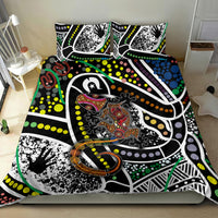 Aboriginal Lizzard Pattern Dot Art Bedding Set - Wonder Print Shop