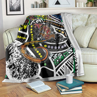 Aboriginal Lizzard Pattern Dot Art Blanket