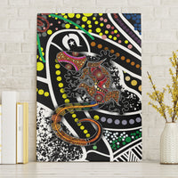 Aboriginal Lizzard Pattern Dot Art Canvas Wall Art - Wonder Print Shop
