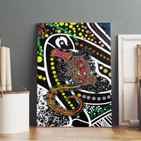 Aboriginal Lizzard Pattern Dot Art Canvas Wall Art - Wonder Print Shop