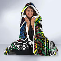 Aboriginal Lizzard Pattern Dot Art Hooded Blanket