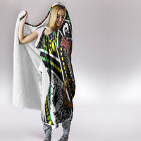 Aboriginal Lizzard Pattern Dot Art Hooded Blanket