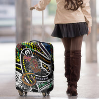 Aboriginal Lizzard Pattern Dot Art Luggage Cover - Wonder Print Shop