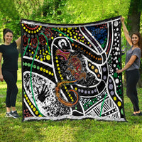 Aboriginal Lizzard Pattern Dot Art Quilt - Wonder Print Shop