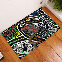 Aboriginal Lizzard Pattern Dot Art Rubber Doormat - Wonder Print Shop