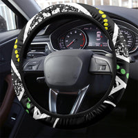 Aboriginal Lizzard Pattern Dot Art Steering Wheel Cover - Wonder Print Shop