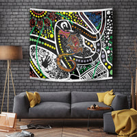 Aboriginal Lizzard Pattern Dot Art Tapestry - Wonder Print Shop